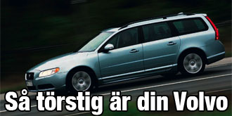 En Volvo V70. (AI text)