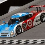 En racebil tävlar på en bana. (AI text)