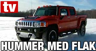 Hummer med flak och tv (AI text)