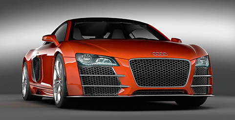 Audi R8 V10 TDI konceptbil av person (AI text)