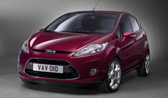 Ford Fiesta är en röd bil. (AI text)