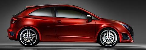 En röd bil i en mörk rum. (AI text)