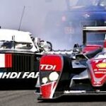 En racebil kör på en bana. (AI text)