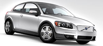 En silverfärgad Volvo C40. (AI text)