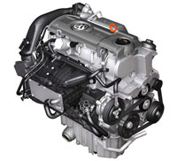 En bilmotor på vit bakgrund. (AI text)