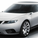 En vit bil på ett vit bakgrund. (AI text)