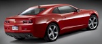 En röd Chevrolet Camaro SS (AI text)
