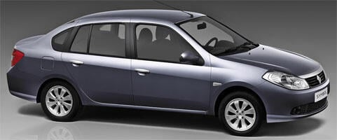 En bil visas på en grå bakgrund. (AI text)