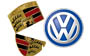 En Volkswagen-logga och en Porsche-logga. (AI text)