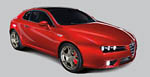 En röd Alfa Romeo sportsbil (AI text)