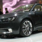 Audi A3-konceptbilen på Detroit Auto Show (AI text)