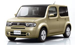 en gul Nissan Cube (AI text)