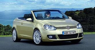 En Volkswagen Golf cabriolet omvandlare (AI text)