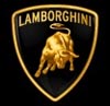 En Lamborghini-logga på en svart bakgrund (AI text)