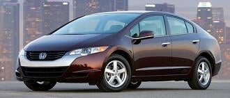 En Honda Fusion parkerad framför en stad. (AI text)