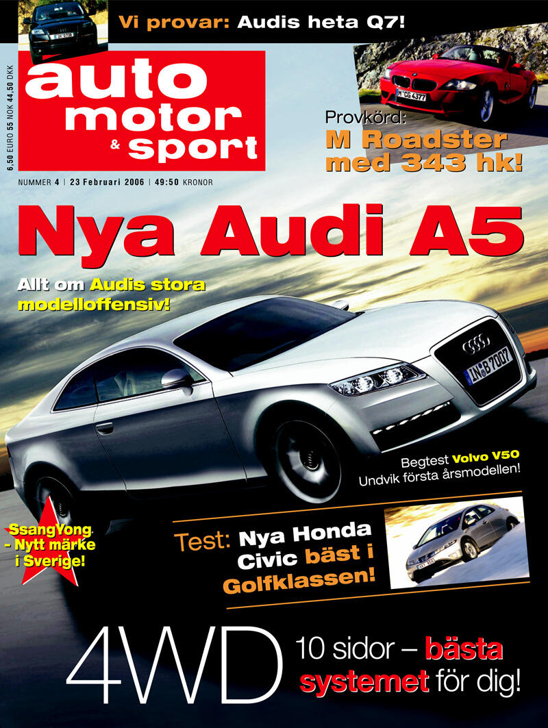 Audi A5 sportbil (AI text)
