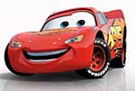 Disney:s karaktär Lightning McQueen från filmen "Cars". (AI text)