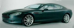 En svart Aston Martin DB9 (AI text)