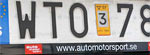 En bil med en nummerskylt som säger wto779. (AI text)