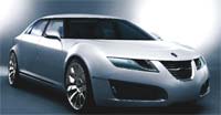 En Saab SC1-konceptbil (AI text)