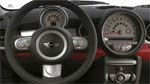 En Mini Cooper S-interiör (AI text)