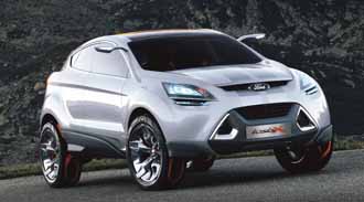 En vit SUV kör nerför en bergs väg. (AI text)