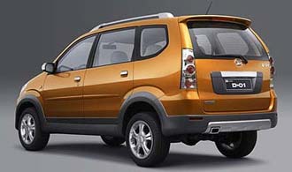 En bil visas på en grå bakgrund. (AI text)