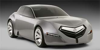 En silverfärgad bil med futuristisk design. (AI text)