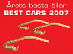 En bil med orden "Bästa bilar 2007". (AI text)
