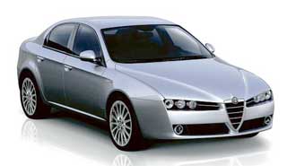 En silverfärgad Alfa Romeo (AI text)