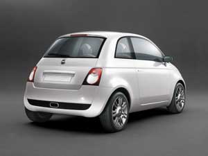 en vit Fiat 500 (AI text)
