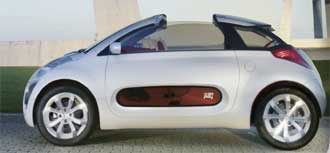 En liten bil med ett litet motor. (AI text)