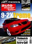 En bil på omslaget av tidskriften Auto Motor Sport (AI text)