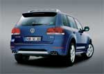 En blå Volkswagen SUV (AI text)
