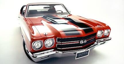 En röd Chevrolet Chevelle (AI text)