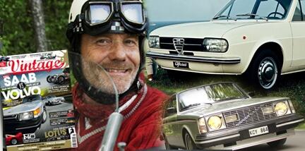 En man på en motorcykel bredvid en bil. (AI text)