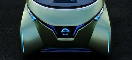 En framtida bil med futuristisk design (AI text)