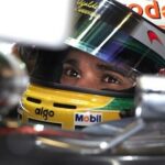 En Formel 1-förare i en Formel 1-bil (AI text)