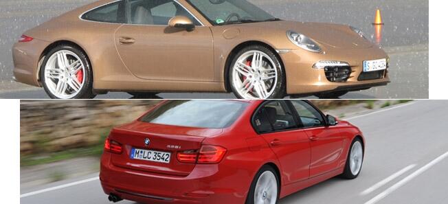 BMW X5 jämförs med Porsche 911 (AI text)