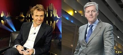 två män i kostym och slips (AI text)
