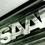Saab-logon på en bil (AI text)