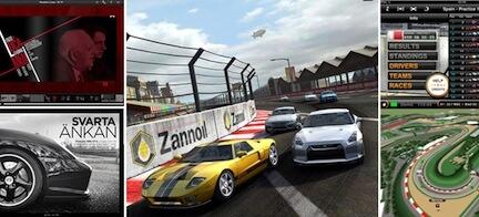 En bilsportare kör en bil på en bana. (AI text)