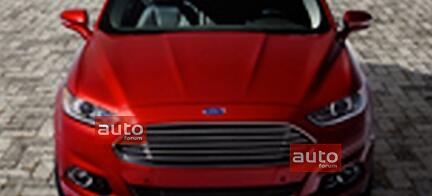 En röd Ford Fusion. (AI text)