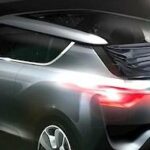 En bil i mörkret med en ljus tänd på. (AI text)