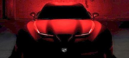 En bil i en mörk rum. (AI text)