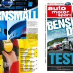 En tidningstäckt med en bil och en person. (AI text)
