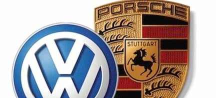 Volkswagen-loggan och Porsche-loggan (AI text)