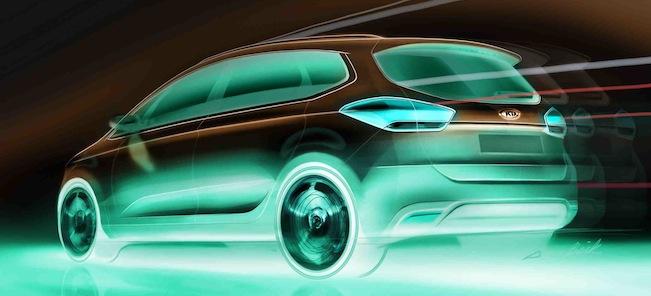 En bil kör nedför vägen. (AI text)