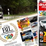 En tidningsöverlägg med en bil och en person (AI text)