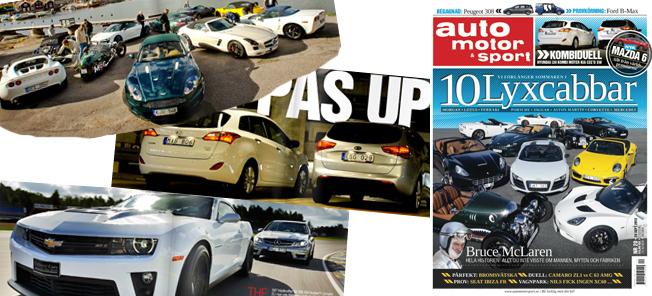 En tidskriftsomslag med en bil och en person (AI text)